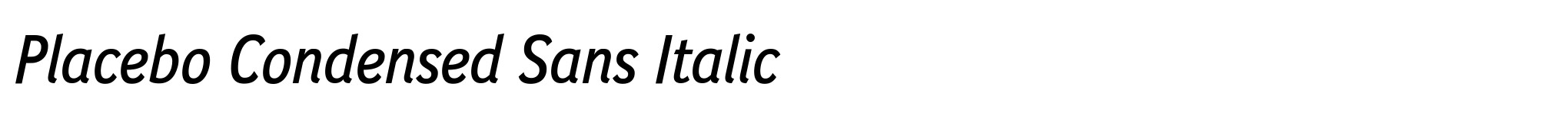 Placebo Condensed Sans Italic image